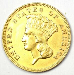 1878 Indian Three Dollar Gold Coin ($3) - AU Details (Mount Damage) - Rare Coin!