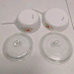 Set 2 Vtg Corning Ware "Spice of Life" 6.5" Menuette Skillet P-83-B Pan P-32-B - Picture 1 of 6