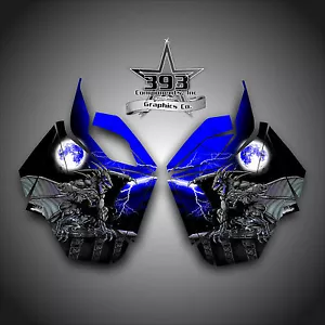 SKI-DOO REV XM SUMMIT SNOWMOBILE SLED SIDE PANEL GRAPHICS WRAP GUARDIAN BLUE - Bild 1 von 1