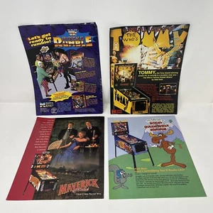 Data East Pinball Flyer Royal Rumble Tommy Wizars Maverick Rocky Bullwinkle - Picture 1 of 24