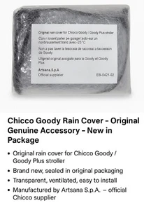Chicco Goody Rain Cover – Original Genuine Accessory – New in Package - Picture 1 of 2