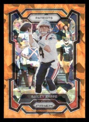 2023 Panini Prizm Prizms Orange Ice #200 Bailey Zappe - Image 1 of 2