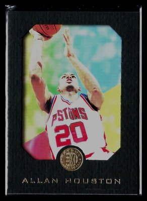 Rare Blue Allan Houston 1995 SkyBox E-XL #25  Detroit Pistons & bonus cards adds - Image 1 of 2