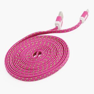 Very Long 3M USB Cable for iPhone 6S 6 5S 5 6 Plus Data Charger Extension Pink