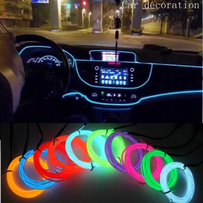 Wire Neon LED Strip String Light Flexible Rope Tube Car Lighter / 5V USB /12V - Image 1 of 4