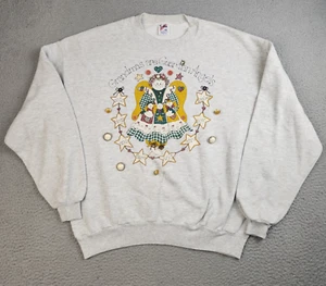 VTG 90's Grandma Sweatshirt Extra Large USA Made Grandkids Angels Grannycore - Picture 1 of 13