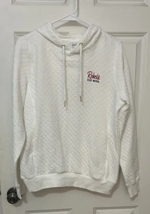 Ole Miss Rebels Women’s Quilted Hooded Sweatshirt Size Medium White - Picture 1 of 6