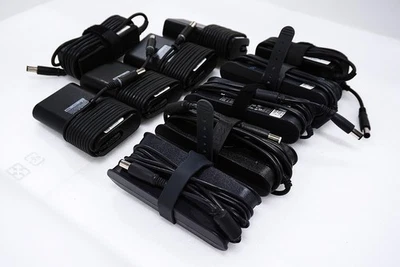 Лот из 10 65 Вт разных адаптеров питания зарядных устройств Dell от оригинального производителя для ноутбуков - Изображение 1 из 3