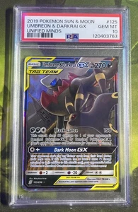 Umbreon & Darkrai GX 125/236 Tag Team - Unified Minds - PSA 10 GEMA COMO NUEVO - Imagen 1 de 6
