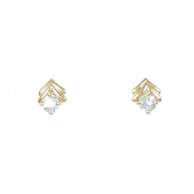 Autentici orecchini acquamarina K18YG #230-000-041-6558 - Immagine 1 di 4
