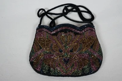 Bolso de mano festoneado con cuentas hecho a mano La Regale bolso de noche vintage Foto 1 de 4