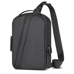 Herren Umhängetasche Sling Bag mit Diebstahlsicherung Passwortschloss, Wasserdicht Sling Bac... - Bild 1 von 7