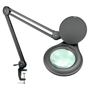 ESD Safe LED Magnifying Lamp for Inspection, Clamp for Work Bench (8 Diopter) - Picture 1 of 6