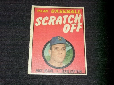 Tarjeta insertada rasca y gana de béisbol Topps 1970 Mike Hegan Seattle Pilots Foto 1 de 4