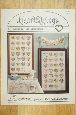 Cross Stitch Pattern Heartstrings Alphabet of Memories ABC Sampler Pat Thode - Image 1 of 2