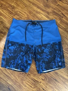 Outerknown Apex Board Shorts Kelly Slater Mens 34 34"x8" NWOTS Blue Black - Picture 1 of 7