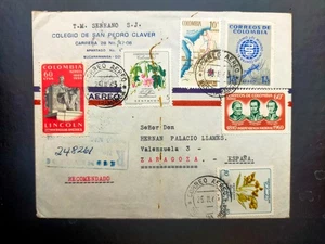 Colombia, Bucaramanga a España, Zaragoza 1963 tc901 - Picture 1 of 2
