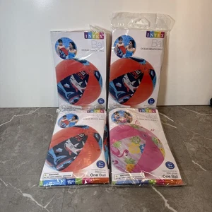 4- INTEX Ozean Strandball 20 Zoll pink mit Flamingos & Haien Neu in Verpackung - Bild 1 von 8