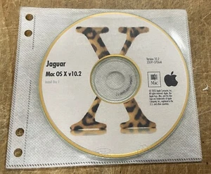 Apple Jaguar Mac OSX V10.2 Install Discs - Picture 1 of 2