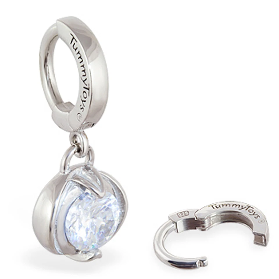 Anillo ombligo 316L grande circonita cúbica TummyToys sexy cómodo para el ombligo Foto 1 de 1