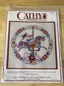 Kit de bordado Cathy Needlecraft carrusel niña #0363 - Imagen 1 de 4