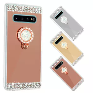 Für Samsung S10 S10e S10 Plus Bling Hülle Spiegel Diamant Kristall Strass Cover - Bild 1 von 19