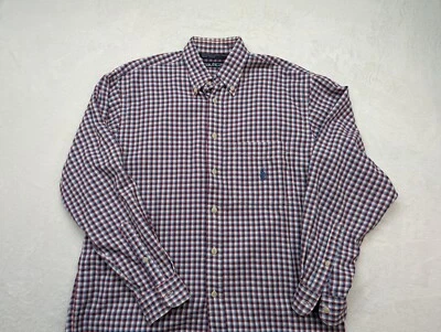 Nautica Shirt Mens Size Medium Blue red Wht Plaid Casual Button Up Long Sleeve - Image 1 of 4
