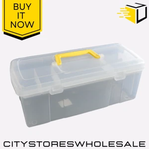 5L Utility Box With Handle Durable Storage Container Home & Office Whitefurze - Picture 1 of 5