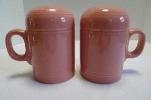 Pink Rose Fiesta Stove Range Top Salt & Pepper Shakers 4-1/2" H - Imagen 1 de 10
