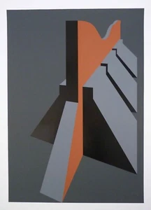df4/7 DAVID D. LAUER gran serigrafía a color 1984 "Figuración acostada" - Imagen 1 de 3