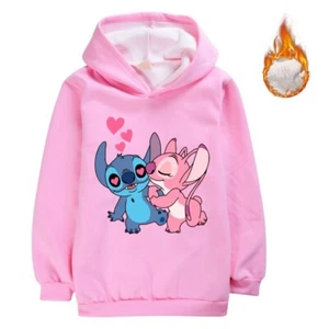 Stitch5-13 Year Old Girl's Hoodie Boy with Thick and Non Inverted Velvet - Picture 1 of 25