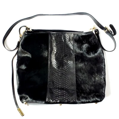 Bolso Bandolera Gianni Chiarini Cuero Genuino Pelo de Becerro/Vaca Negro  Foto 1 de 4