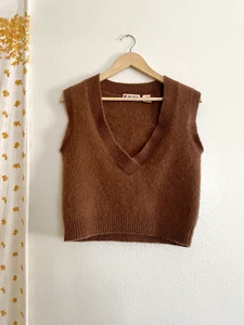 Vintage Shetland Wool Bill Blass Vest Women's Large  - Picture 1 of 3