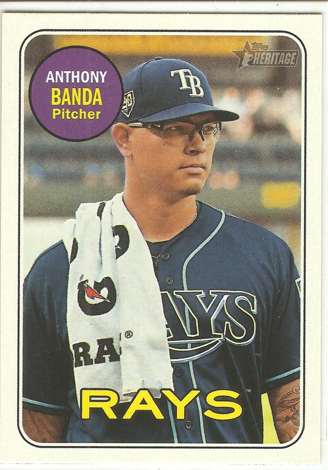 2018 TOPPS HERITAGE ANTHONY BANDA SHORT PRINT BASEBALL CARD   #714 - Image 1 of 1