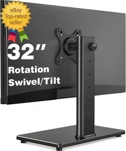 Single Monitor Stand VESA Mount for 13-32 Inch Screens Free-Standing Monitor - Afbeelding 1 van 6