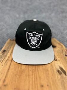Vintage Raiders Snapback Hat Cap Adult Black Logo NFL Mens