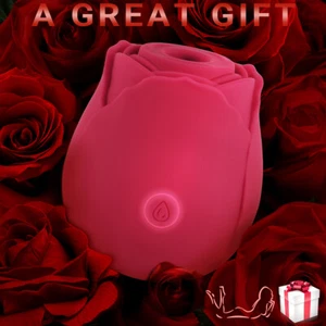 Rose Sucking Vibrator Clit Sucker Dildo G-spot Massager Sex Toy For Women Gifts - Picture 1 of 14