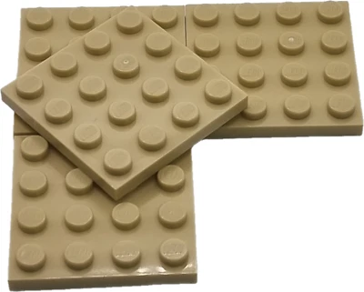 LEGO Nr- 4243824  Platte 4x4 beige / 4 Stück - Bild 1 von 2