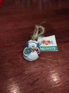 Eddie Walker Midwest of Cannon Falls Christmas Ornament Snowman Mini Earmuffs - Picture 1 of 3