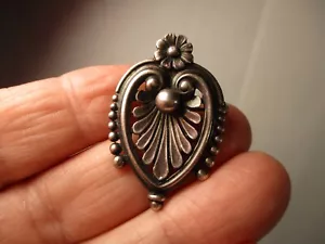 Vintage Sterling Silver Large Flower Motif Brooch Sterling by Cini - Picture 1 of 11