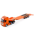 1:50 Flatbed Truck Toy Transport Trailer Model Car Diecast Toys for Kids Orange