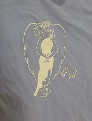 Wild Angel Womens Periwinkle Purple Wild Woman Nothing Domestic About Her Tee LG - Image 1 of 4
