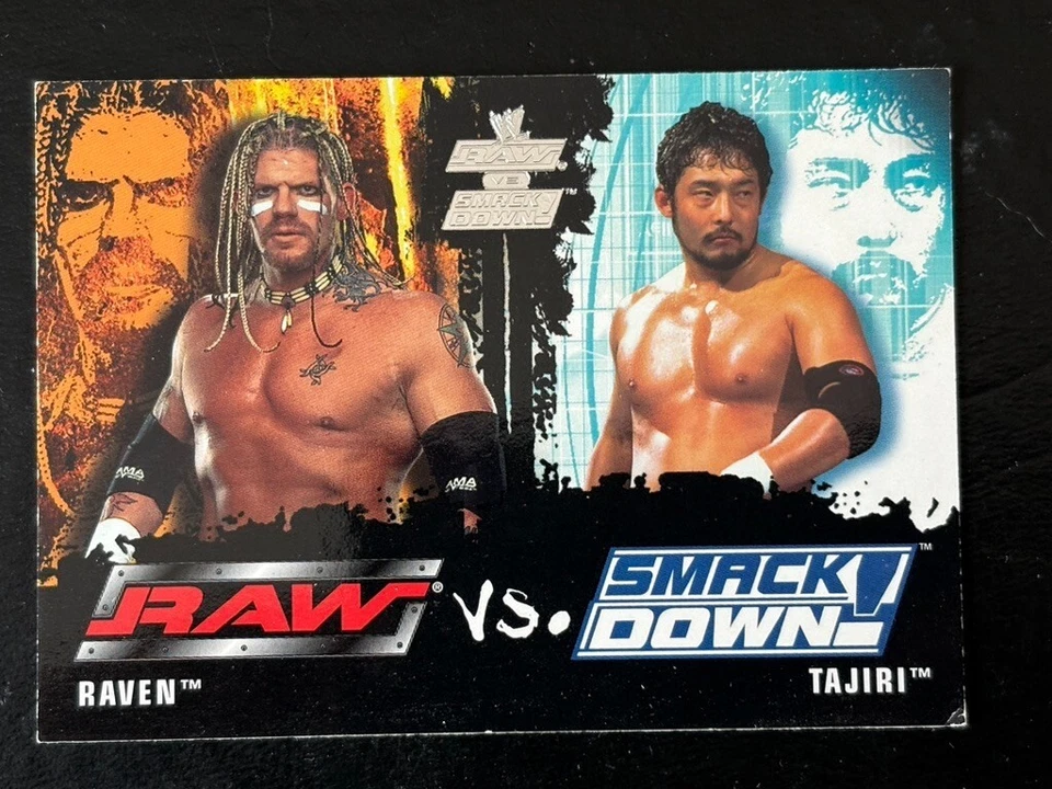 Raven vs Tajiri 2002 Fleer Raw vs Smackdown WWE #85 - Image 1 of 2