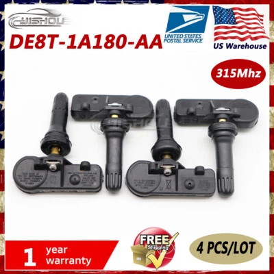 Juego de 4 DE8T-1A180-AA para Ford Motorcraft TPMS sensor de presión de neumáticos TPMS Foto 1 de 4