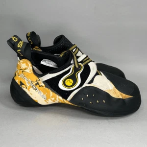 La Sportiva Solution Climbing Shoes Mens Size 10.5 Vibram XS Grip 2 Lock Harness - Picture 1 of 14