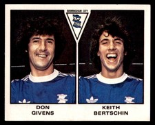 Panini Football 80 (UK) Don Givens / Keith Bertschin Birmingham City No. 391