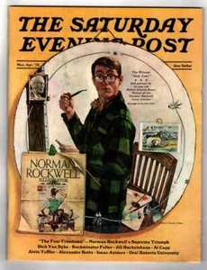 The Saturday Evening Post March April 1973 Norman Rockwell Cover - Picture 1 of 3