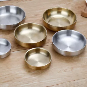 304 Stainless Steel Saucer Kitchen Seasoning Cup Condiment Bowls - Picture 1 of 12