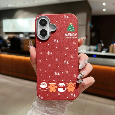 Christmas For iPhone 16 Pro Max 15 14 13 12 11 Shockproof Matte Soft Case Cover - Image 1 of 4