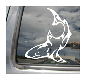 Tribal Art Great White Shark - Auto Window Quality Vinyl Decal Sticker 01084 - Picture 1 of 2